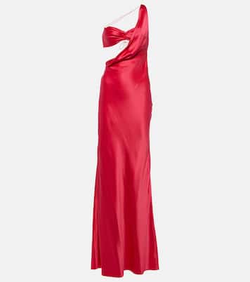 One-shoulder silk gown | The Sei