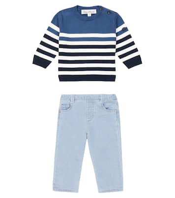 Baby striped sweater and jeans set  | Tartine et Chocolat