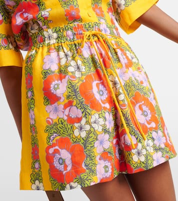 Shorts in lino con stampa | Alémais