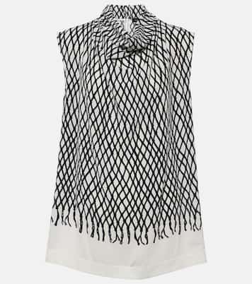 Valerie printed crêpe top | Proenza Schouler