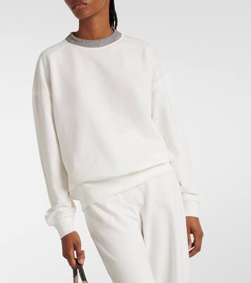 Sudadera de algodón con cuentas Monili | Brunello Cucinelli
