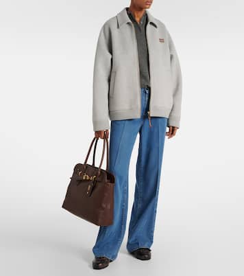 Adventure Large leather shoulder bag | Miu Miu