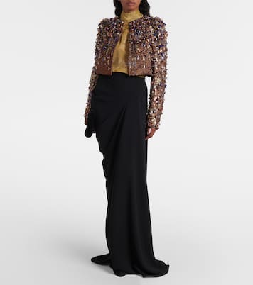 Giacca cropped con lamé  | Dries Van Noten