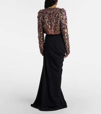 Giacca cropped con lamé  | Dries Van Noten
