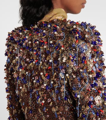 Giacca cropped con lamé  | Dries Van Noten