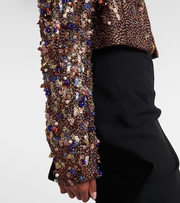 Giacca cropped con lamé  | Dries Van Noten