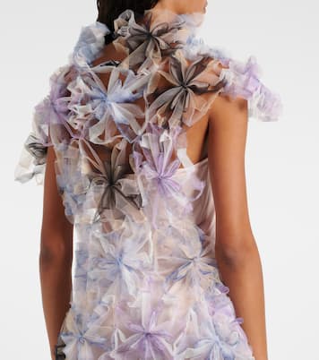 Abito corto Air-Whirl con applicazioni floreali | Susan Fang