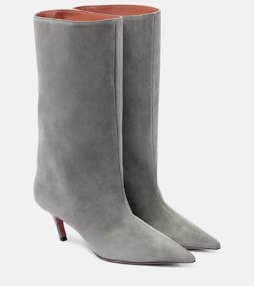 Stiefel Fiona 60 aus Veloursleder | Amina Muaddi