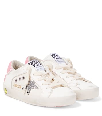 Super-Star leather-trimmed sneakers | Golden Goose Kids