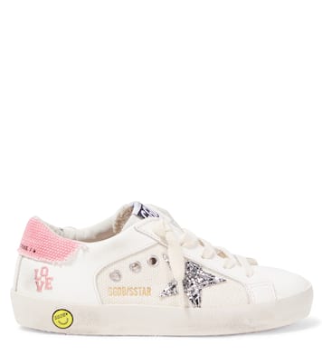 Super-Star leather-trimmed sneakers | Golden Goose Kids