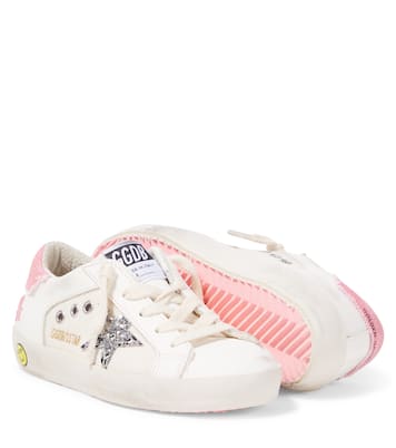Super-Star leather-trimmed sneakers | Golden Goose Kids