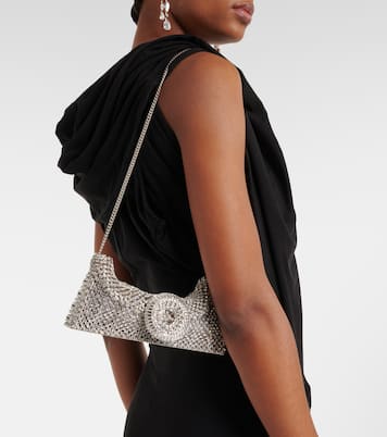 All-Over Crystal Hoop shoulder bag | Aquazzura