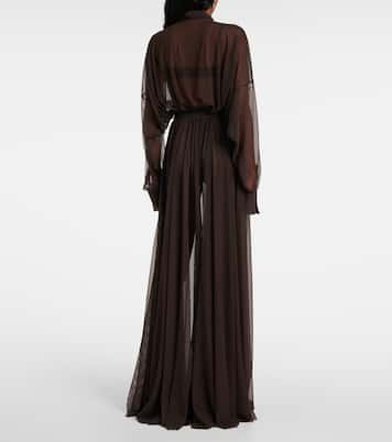 Hemdblusenkleid aus Mesh | Norma Kamali