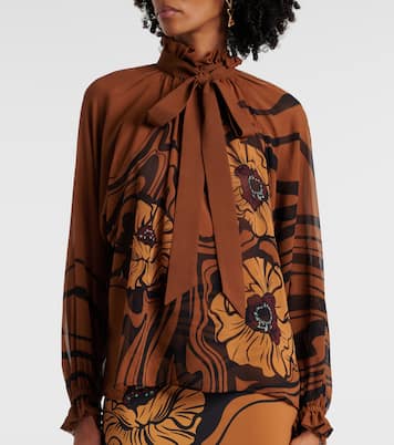Blusa Cerere in chiffon di seta | La DoubleJ