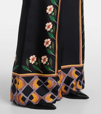 Pantaloni a palazzo in twill di seta | La DoubleJ