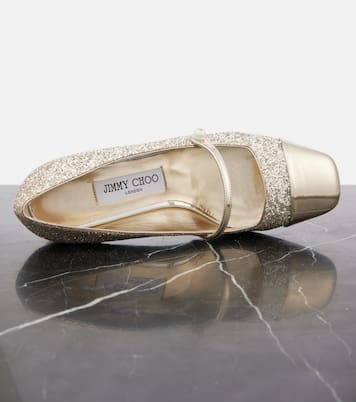 Pumps Elisa 45 in pelle con glitter | Jimmy Choo