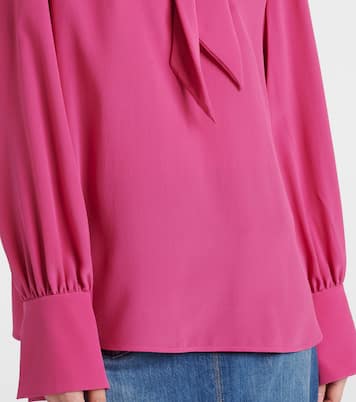 Blusa in seta crêpe de chine con fiocco | Chloé