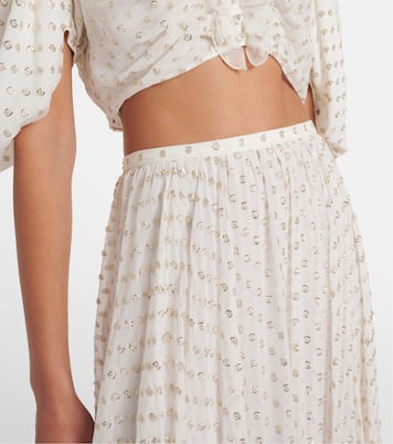 Falda larga de mezcla de seda | Chloé