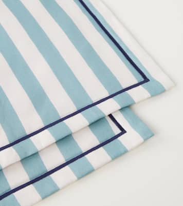 Riviera Celeste set of 2 linen placemats | La DoubleJ