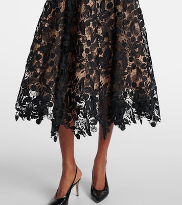 Lace guipure cocktail dress | Oscar de la Renta
