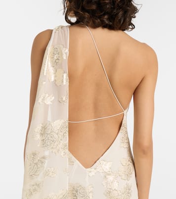 Robe longue Ava brodée en soie mélangée | Alexandra Miro