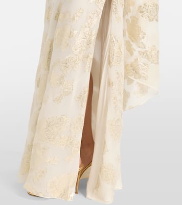 Robe longue Ava brodée en soie mélangée | Alexandra Miro