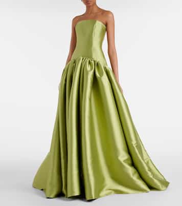 Robe longue Cassias en satin | Solace London