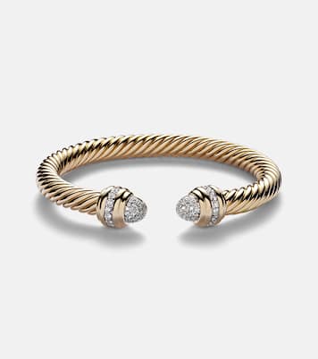 Pulsera Classic Cablespira® de oro de 18 ct con diamantes | David Yurman