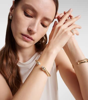 Pulsera Classic Cablespira® de oro de 18 ct con diamantes | David Yurman