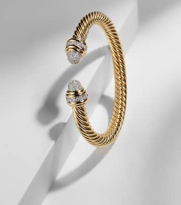 Pulsera Classic Cablespira® de oro de 18 ct con diamantes | David Yurman