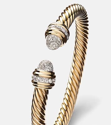 Pulsera Classic Cablespira® de oro de 18 ct con diamantes | David Yurman