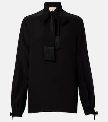 Schluppenbluse aus Seiden-Crêpe | Valentino