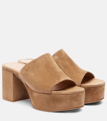 Mules à plateau en daim | Gianvito Rossi