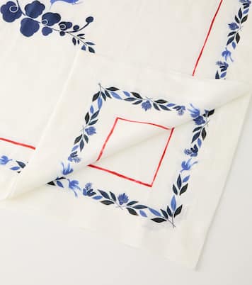 Large floral linen tablecloth | La DoubleJ