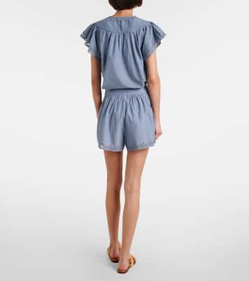 Elowen lace-trimmed cotton shorts | Ulla Johnson