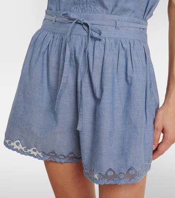 Elowen lace-trimmed cotton shorts | Ulla Johnson