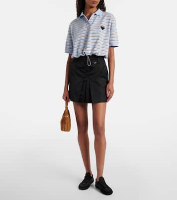 Polo de piqué de algodón a rayas | Prada