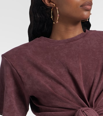 Cropped cotton-blend T-shirt | Magda Butrym