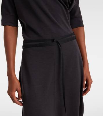 Belted asymmetric midi dress | Lemaire