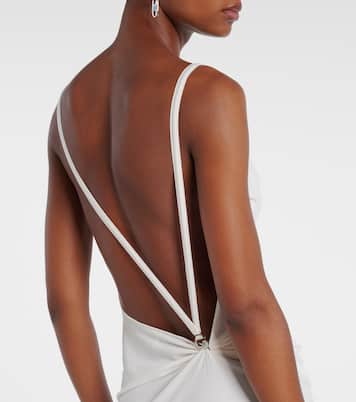 Draped open-back jersey maxi dress | Coperni