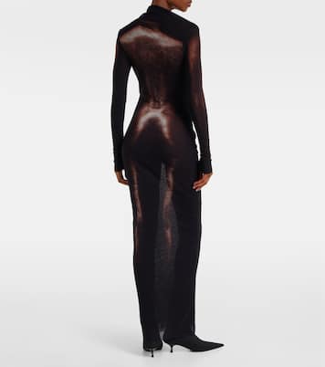 Trompe l'oeil mesh maxi dress | Jean Paul Gaultier