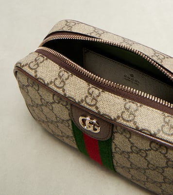 Ophidia Small leather-trimmed crossbody bag | Gucci