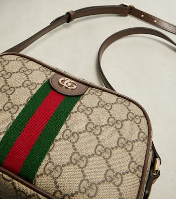 Ophidia Small leather-trimmed crossbody bag | Gucci