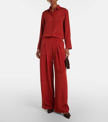 Chemise Voliera en satin de soie mélangée | Max Mara