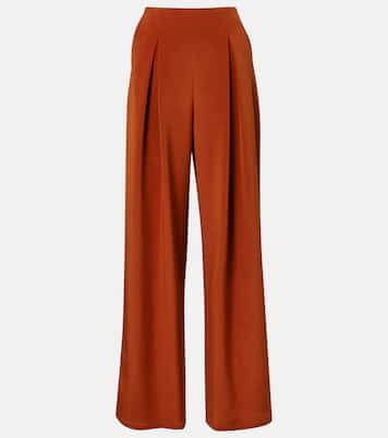 Palude silk-blend crêpe wide-leg pants | Max Mara