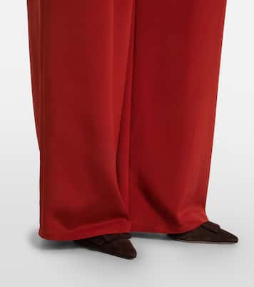 Palude silk-blend crêpe wide-leg pants | Max Mara