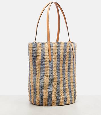 Cabas VLogo Large en raphia et cuir | Valentino Garavani