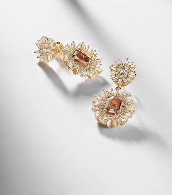 Ohrringe aus 18kt Gelbgold (750/1000) mit Diamanten | Suzanne Kalan