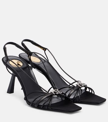 Jerry 80 leather slingback sandals | Saint Laurent