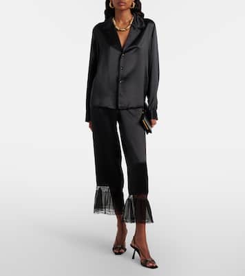 Jerry 80 leather slingback sandals | Saint Laurent